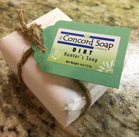 Hunter Handmade Cold Process Soap Bar, 4oz - Dirt fragrance for masking human scent