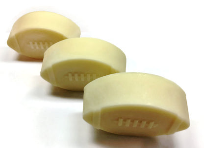 Leather Handmade Cold Process Soap Bar, 3oz - football shape