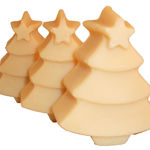 Handmade Mistletoe Soap in shape of a Christmas tree