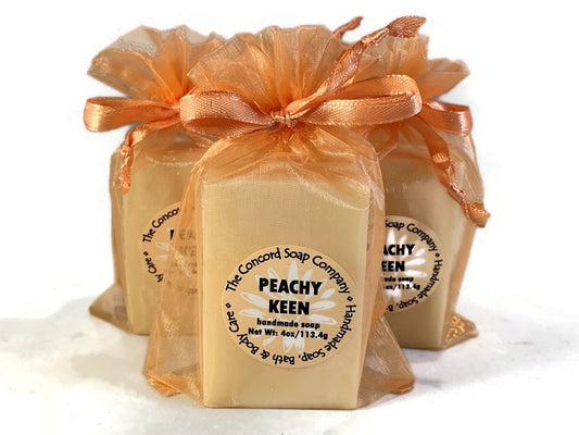 NEW Peachy Keen Handmade Cold Process Soap Bar, 4oz - subtle peach scent