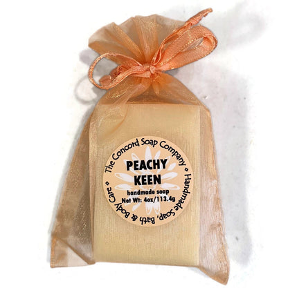 NEW Peachy Keen Handmade Cold Process Soap Bar, 4oz - subtle peach scent