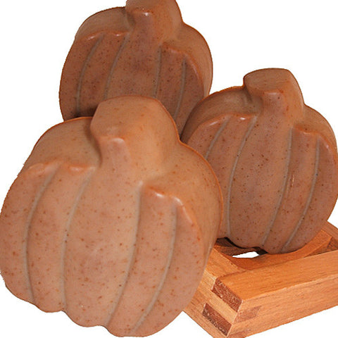 Handmade Pumpkin Spice Soap in shape of a pumpkin