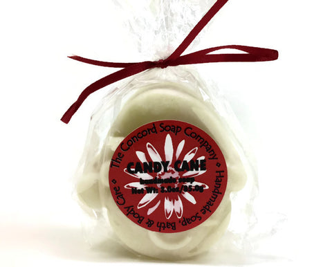 Candy Cane Handmade Cold Process Soap Bar, 4oz - Seasonal Winter Holiday Scent in Snowman Head shape