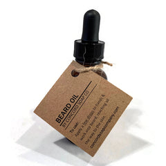 Unscented Handmade Beard Oil - 1 oz, dropper, amber glass bottle